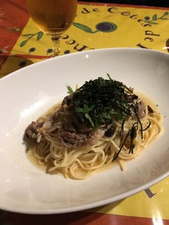 Bisutoro Ra Baniyu - 炭焼きのポークがこんなにおいしいとは、知らなかった！ 生パスタはもっちりシコシコ、やっぱりこうでなくっちゃね★