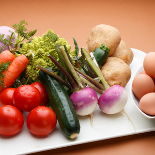 使用新鮮的當地蔬菜是主廚從義大利學來的講究。