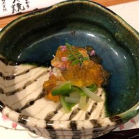源勘 - ズワイ蟹とうるいのポン酢ジュレ