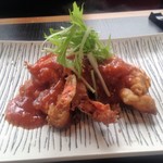 中華工房おかげさま - 脱皮ガニのチリソース