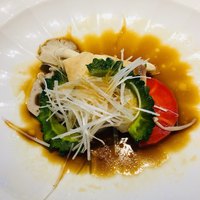 町家四川 星月夜 - 白身魚と野菜の蒸し物