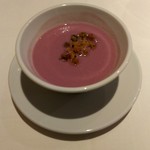 レストラン 椿山荘 カメリア - 紫いものポタージュ！