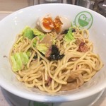 自家製麺ラーメン もりきや - サービスの味玉とまぜませ後