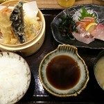 tempuradaisensobakurafuku - くら福定食