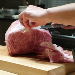 肉割烹 上 - 川岸牧場産