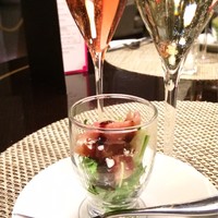 Lounge & Dining G - アミューズの生ハムとメロン バルサミコ酢