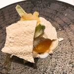 ラチュレ - ふきのとうのアイス；甘いみかんのコンポべ