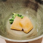 鮨 とかみ - 2018.1.  干し数の子と菜の花の辛子和え