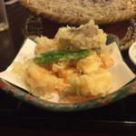 蕎麦 春風荘 - 天せいろ(小海老炙り焼き天ぷら)