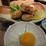 手打ち十割そば 振甫町 縁 - 牛タンつくね