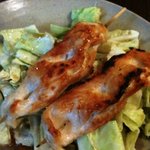 炉ばた肥後ちゃぼ - ササミ梅シソ串焼き