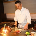 Setsu gekka - カウンターでシェフが丁寧に焼き上げます