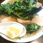 家系ラーメン ジェット家 - チャーシューメン800円+ホウレンソウ100円+バター100円