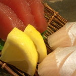 きすけ - お造り・・・・まぐろ＆かんぱち