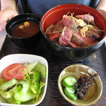 Kicchin Shiki - ステーキ丼肉だらけ＾＾；