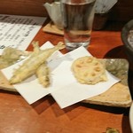 めしの助 - 2018天ぷら盛り合わせ