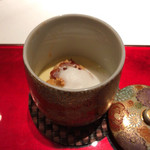 エクアトゥール - オマール海老のスモークしたフラン、塩鱈のソース