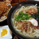 情熱うどん伊和正 - うどんミニ天丼セット￥850