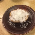 和洋酒菜 ひで - 蓮根焼き　雪塩のせ