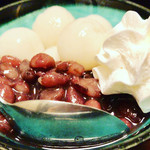 相撲茶屋 ちゃんこ 江戸沢 - クリーム白玉ぜんざい