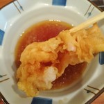天ぷらいちかわ - つゆで頂く…