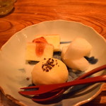 炭火割烹 蔓ききょう - 酒カスのアイス、旨っ！