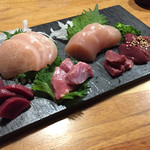 鶏料理ひとりひとり - 鶏のお刺身6種盛り