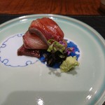 傳 - (2018年2月　訪問)お造りは寝かせた鰤。