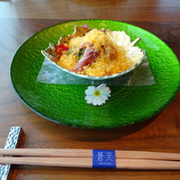 WASHOKU 蒼天  - 前菜　生ハムと焼きアスパラガス　　　ミモレットチーズ掛け