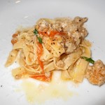 ヴェッキオ コンヴェンティーノ - 新玉ねぎのフラタッキオーネ　タリアッテーレ　のアップ