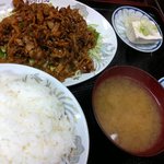 Tai Mei Hanten - 豚肉の細切り味噌炒め定食：650円