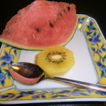 海石榴 - 朝食の水菓子　西瓜他