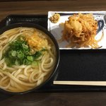 松井製麺所 - かけうどん大500円かき揚げ200円