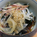 浅草じゅうろく - トラフグ皮　鳴門わかめのポン酢