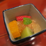 まる富 - 30年2月　水菓子　果実白ワインゼリー掛け
