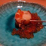 魚 串右衛門 - ホタテこぼれイクラ串