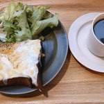 cafe634 - 角食トースト with チーズ ＋ モーニングコーヒー