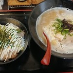 茉莉花 - 博多らーめん＋チャーシュー丼セット