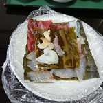 創作割烹 潮乃美 - 昨日残したお刺身を昆布締めにしてくださいました！(〃⌒ー⌒〃)ゞ