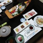 創作割烹 潮乃美 - 舟盛りが豪華ですね‼️(〃⌒ー⌒〃)ゞ