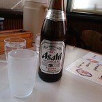 めん楽亭 - 瓶ビールは中瓶 お通し無し