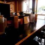 鶴麺 - カウンター席