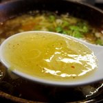 鶴麺 - 塩つけそば　スープ