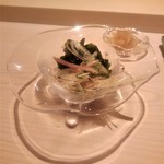 ワカメと茗荷の酢の物