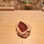 祇園 鮨 忠保 - あん肝　奈良漬のせ