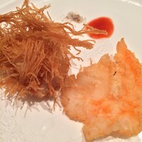 神田 雲林 - 車海老の龍の髭揚げ/伸し海老の香り揚げ