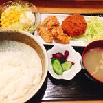 元気ダマ亭 - からあげ・メンチ定食 780円