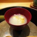 Tsuruki - ⑧かぶらの汁物に炙った白子を入れたもの（料理名忘れた）