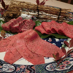 西麻布けんしろう - 芝浦直送和牛ハラミ　尾崎牛ミスジ、シンシン