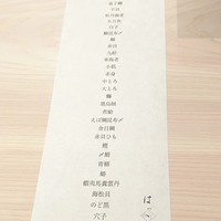 はっこく - 今回のメニュー(ネタ札)